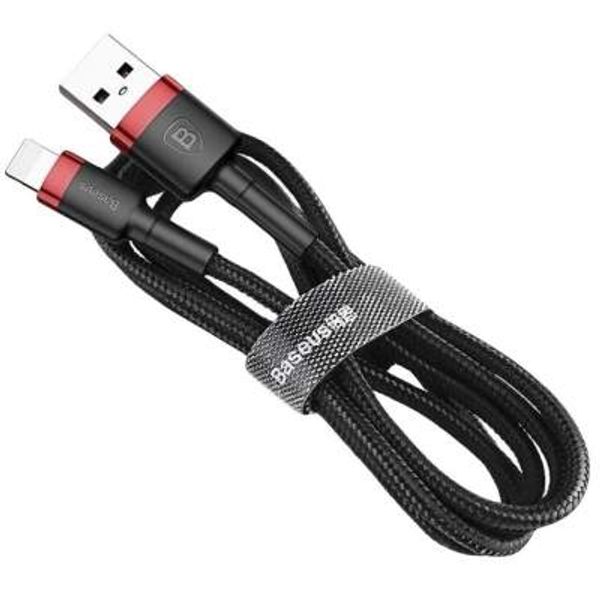 Cable USB A plug - IP Lightning plug 1.0m Cafule red+black BASEUS image 1