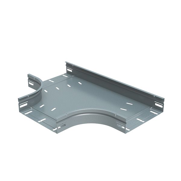 Tee with solid bottom for P31 M/F sheet metal cable trays - height 50mm and width 50mm - GC finish image 1