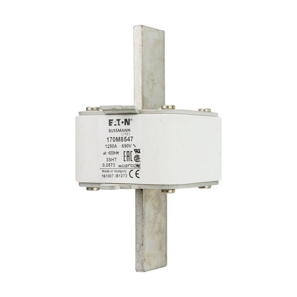 Fuse-link, high speed, 1250 A, AC 690 V, size 3, 76 x 76 x 150 mm, aR, IEC, single indicator image 8