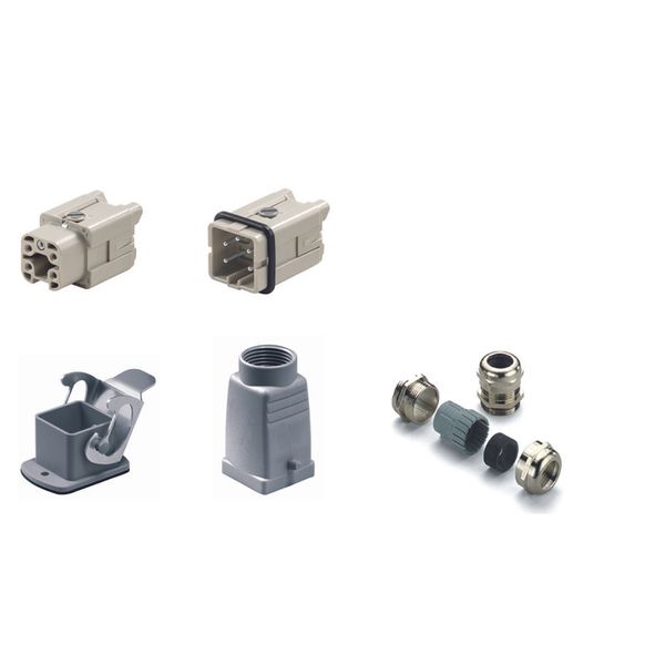 Industrial connectors (set), Series: HA, Screw connection, Size: 1, Nu image 1