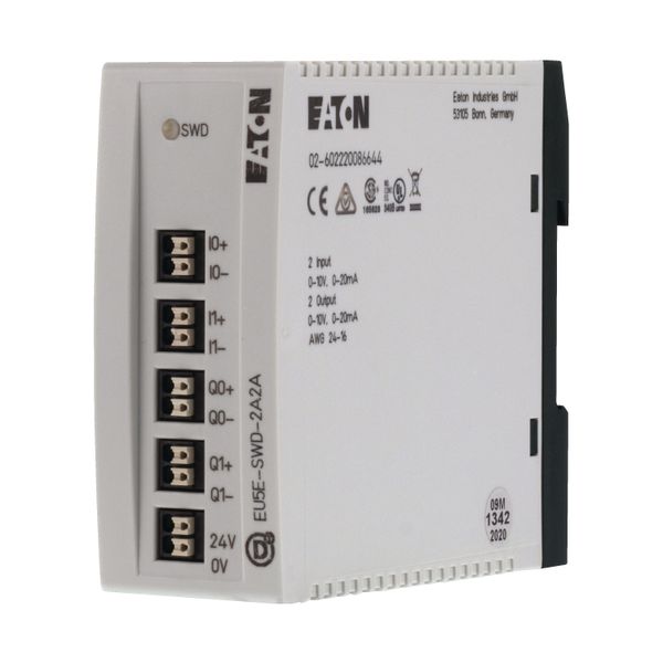 SWD I/O module, 2 analog inputs, 2 analog outputs, parameterizable 0-10V/0-20mA image 5