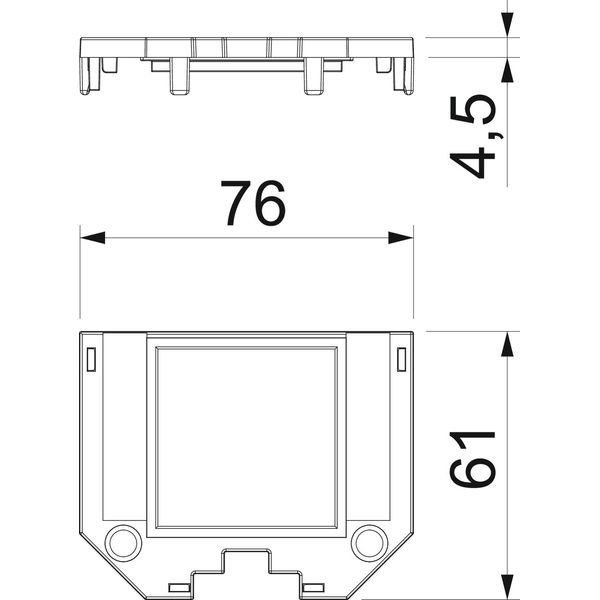 UT34 P1 Cover plate for UT3 and UT4, 1 Modul 45 61x76x4 image 2