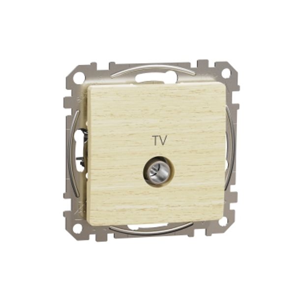 TV connector 7db, Sedna, Wood birch image 2