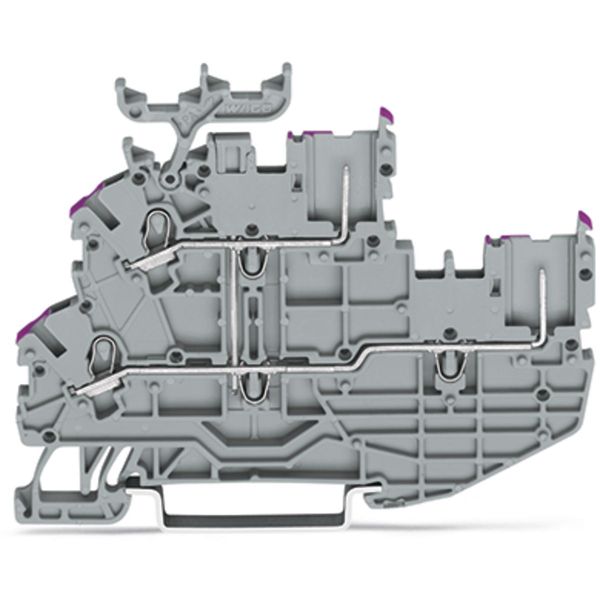 2-conductor/2-pin double-deck carrier terminal 2-conductor/2-pin throu image 1