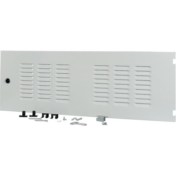 Section wide door, ventilated, right, HxW=350x1000mm, IP42, grey image 2