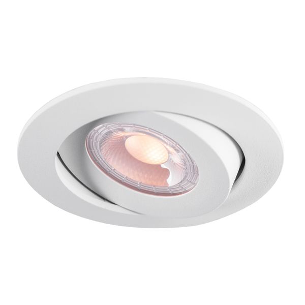 LED Slim Downlight 5W 3000K/4000K/5700K 400Lm 50° CRI 90 Flicker-Free Cutout 70-75mm (Internal Driver Included) RAL9003 THORGEON image 2