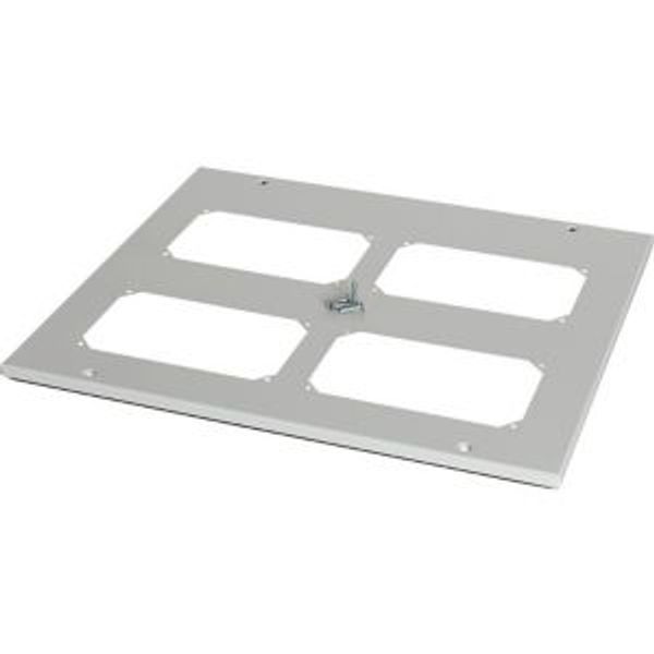Bottom-/top plate for F3A flanges, for WxD = 650 x 600mm, IP55, grey image 2