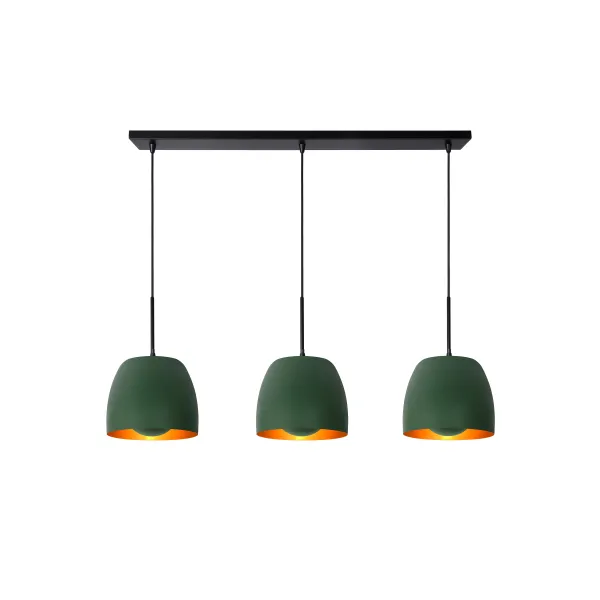 Lucide NOLAN - Pendant light - 3xE27 - Green image 1