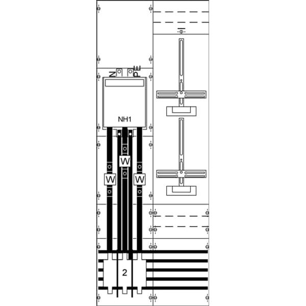 KA4200 Measurement and metering transformer board, Field width: 2, Rows: 0, 1350 mm x 500 mm x 160 mm, IP2XC image 5