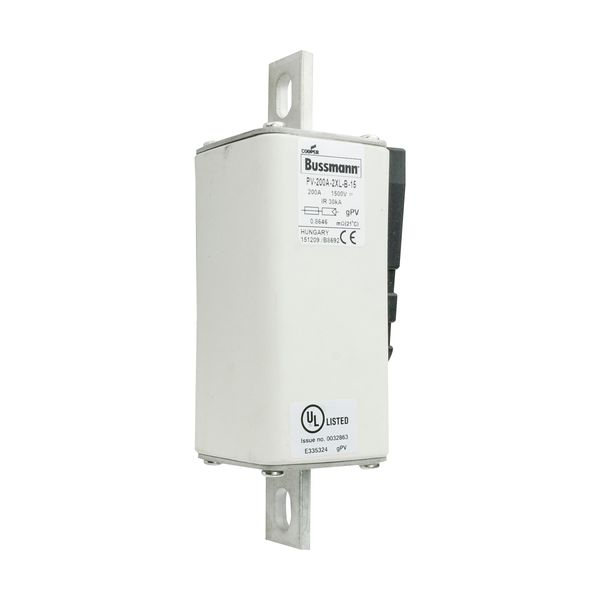 Fuse-link, high speed, 200 A, DC 1500 V, 2XL, 61 x 192 mm, gPV, IEC, UL, with indicator, bolt-in image 14