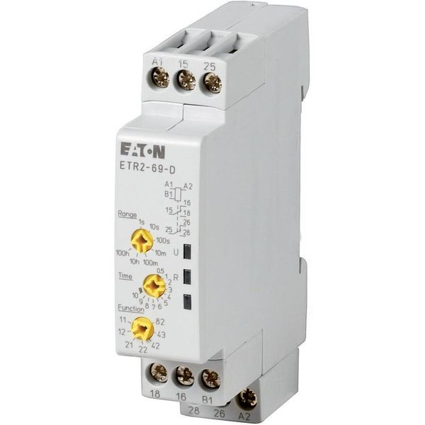 Timing relay, 2W, 0.05s-100h, multi-function, 12-240VAC 50/60Hz, 12-240VDC image 3