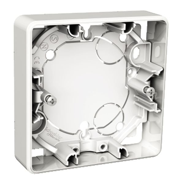 Exxact surface mounted box 1-gang low (21mm) white image 2