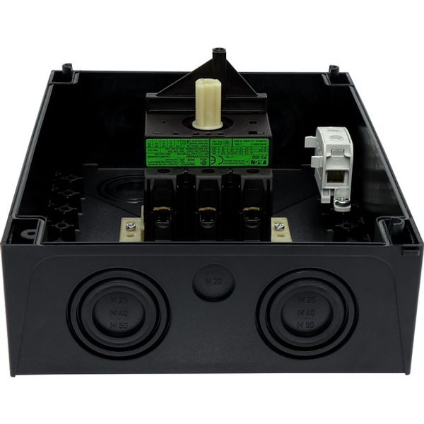 Main switch, P3, 100 A, surface mounting, 3 pole, STOP function, With black rotary handle and locking ring, Lockable in the 0 (Off) position image 7