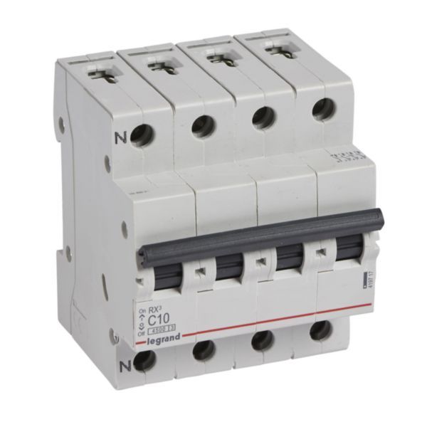 RX³ 4500A 3P+N 10A C curve circuit breaker image 1