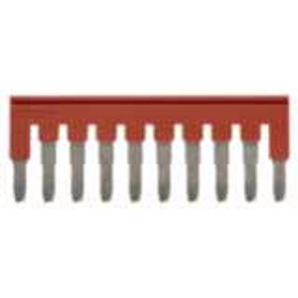 Short bar for terminal blocks 4 mm² push-in plus models, 10 poles, red image 4