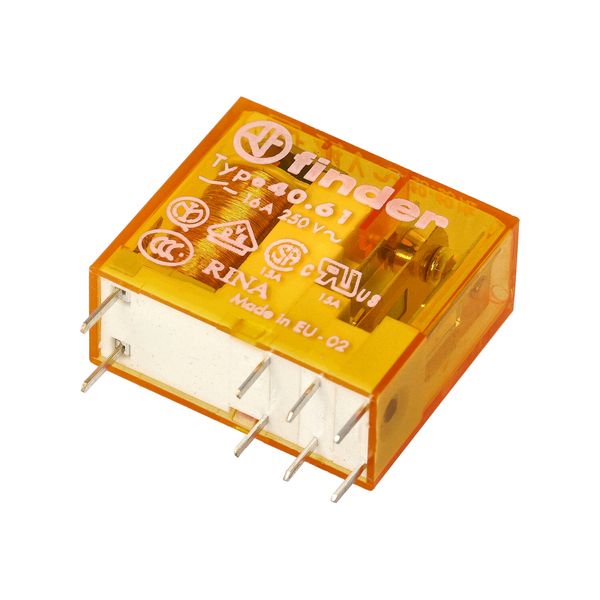 PCB/Plug-in Rel. 5mm.pinning 1NO 16A/230VAC/AgSnO2 (40.61.8.230.4300) image 4