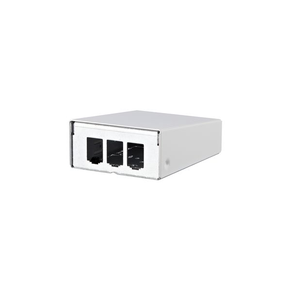 Modul surface mount housing 3 port pure white, unequipped image 2