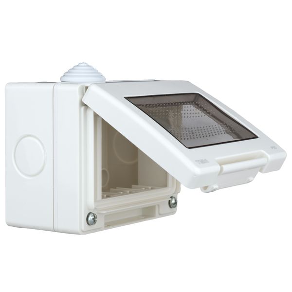 Outdoor surface mount box, IP55, transparent lid, 3M, white image 8