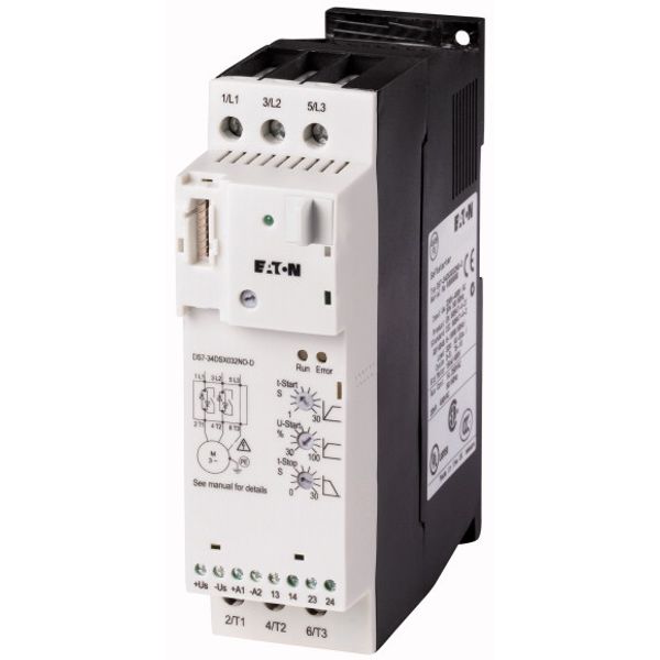 Soft starter, 32 A, 200 - 480 V AC, 24 V DC, Frame size: FS2, Communication Interfaces: SmartWire-DT image 1