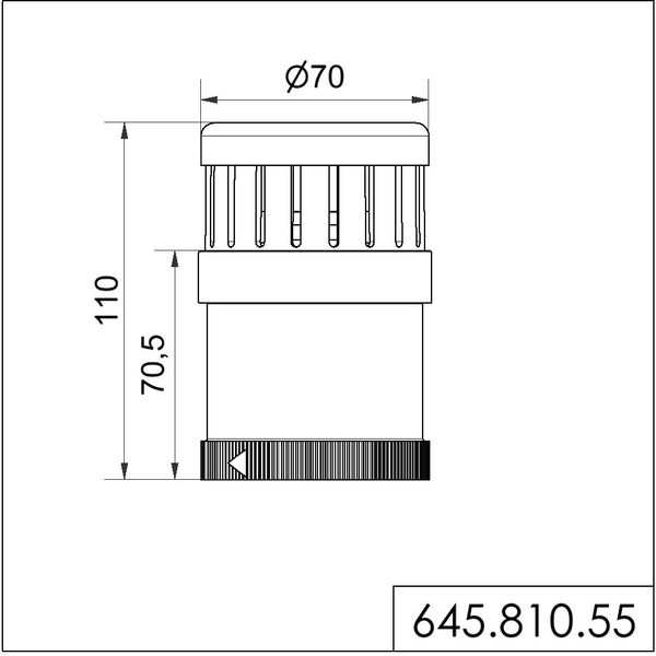 Siren self-adjusting Pulse tone 24VDC BK image 3