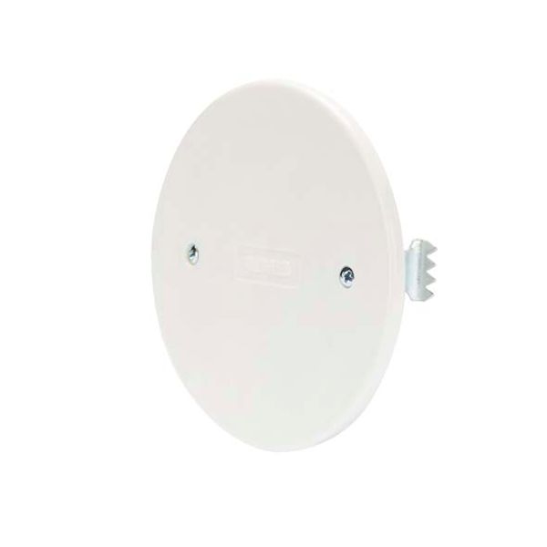 ROUND FLUSH MOUNTING BOX LID - Ø 85mm - WHITE - WITH EXPANSION image 2