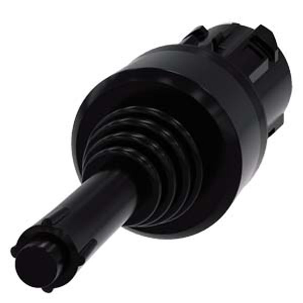 Coordinate switch, 22 mm, round, plastic, black, 2 switch positions, vertical latching, with mechanical interlocking, Z=50-unit packaging image 1