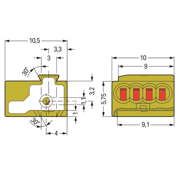 4-conductor female plug PUSH WIRE® 0.8 mm Ø orange image 2