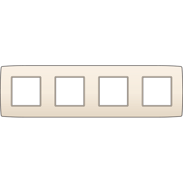 Fourfold faceplate, 71 mm centre distance, Niko Original cream image 4