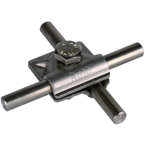 MV clamp StSt (V4A) f. Rd 10mm w. hexagon screw image 1