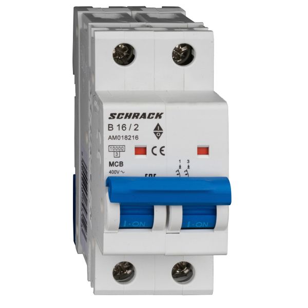 Miniature Circuit Breaker (MCB) AMPARO 10kA, B 16A, 2-pole image 1