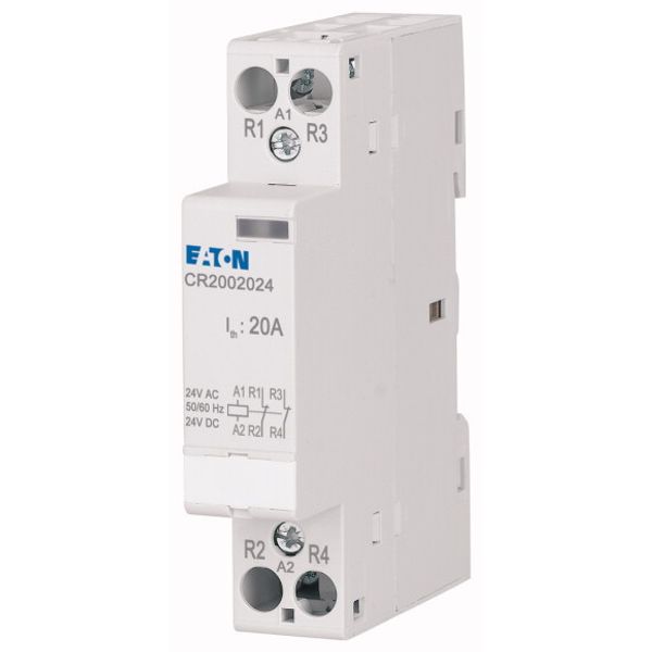 Installation contactor, 20A, 24V AC/DC, 2NC image 2