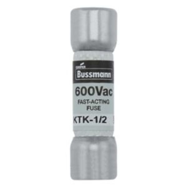 Fuse-link, low voltage, 0.5 A, AC 600 V, 10 x 38 mm, supplemental, UL, CSA, fast-acting image 5