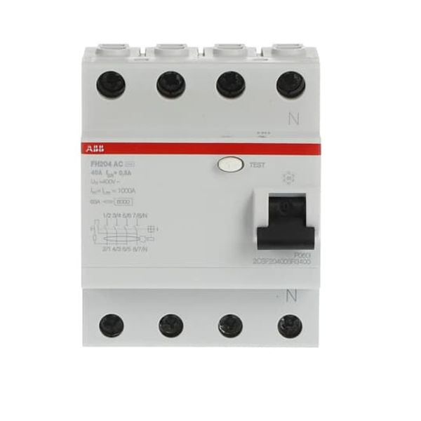 FH204 AC-40/0.3 Residual Current Circuit Breaker 4P AC type 300 mA image 2