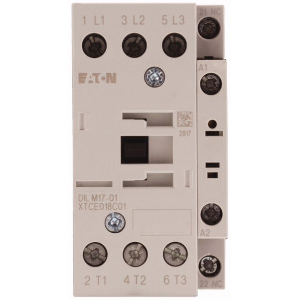 Contactor, 3 pole, 380 V 400 V 7.5 kW, 1 NC, 110 V 50 Hz, 120 V 60 Hz, AC operation, Screw terminals image 2