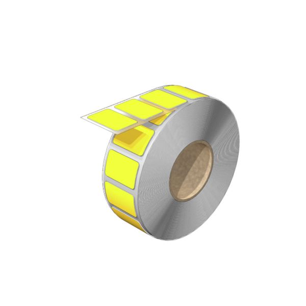 Device marking, halogen-free, Self-adhesive, 27 mm, Polyester, yellow image 1