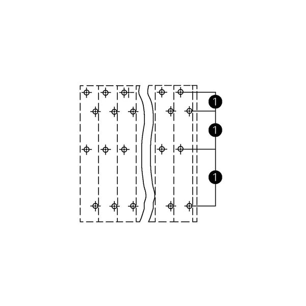 Quadruple-deck PCB terminal block 2.5 mm² Pin spacing 5 mm gray image 3