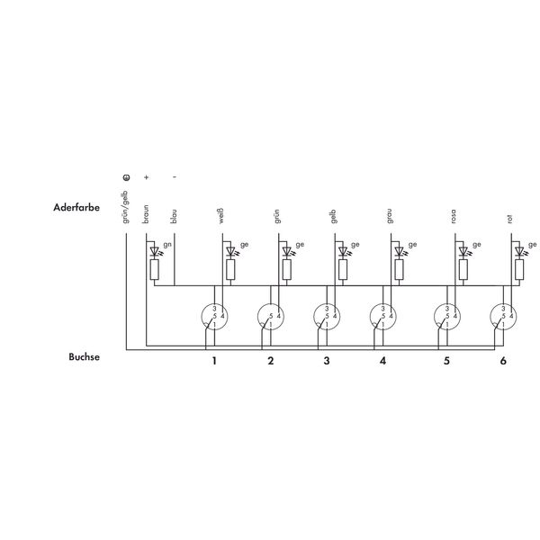 M12 sensor/actuator box 6-way 4-pole image 4