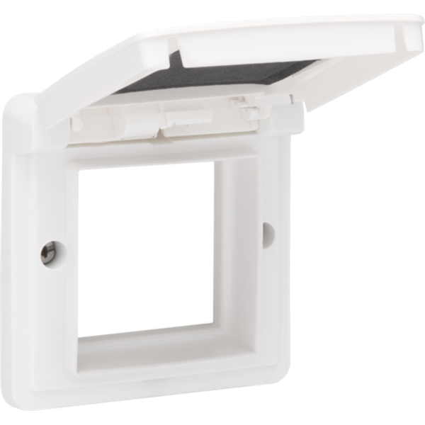 Adapter frame with hinged lid suitable for 45 x 45 mm functions in spl image 2