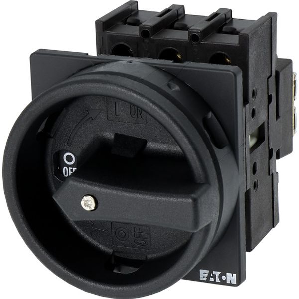 Main switch, P1, 25 A, flush mounting, 3 pole, STOP function, With black rotary handle and locking ring, Lockable in the 0 (Off) position image 4