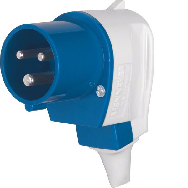 CEE right angle plug 3pole 16 A, connecting system, grey/blue image 1