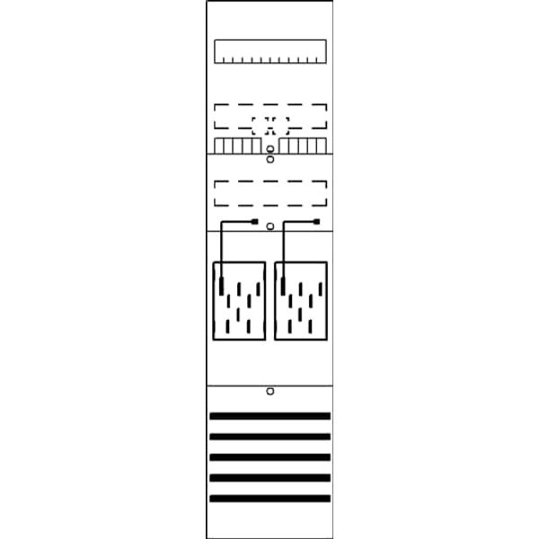 BF17L2 Meter panel, Field width: 1, Rows: 0, 1050 mm x 250 mm x 160 mm, IP2XC image 17