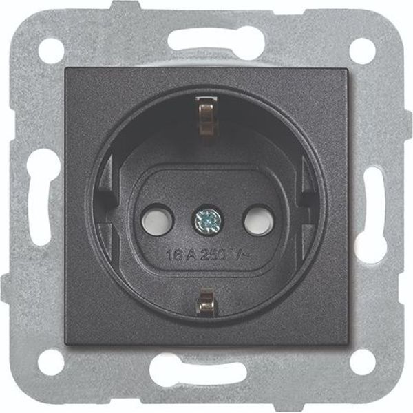 Novella-Trenda Black (Quick Connection) Child Protected Earthed Socket image 1