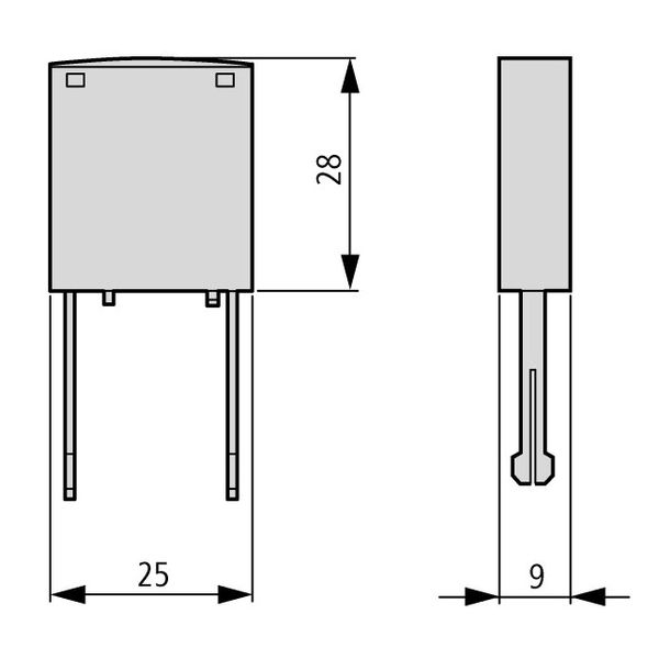 Varistor-suppressor for contactors size 0, 24-48VAC image 2