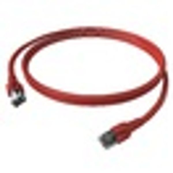 Patchcord RJ45 shielded Cat.6a 10GB, LS0H, red,     0.5m image 4