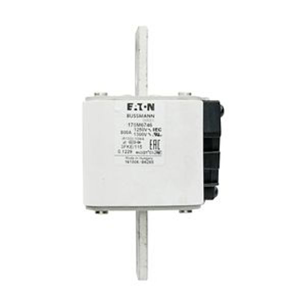 Fuse-link, high speed, 800 A, AC 1250 V, size 3, 76 x 92 x 159 mm, aR, IEC, UL, single indicator image 4