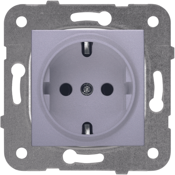 Karre Plus-Arkedia Silver (Quick Connection) Earthed Socket image 1