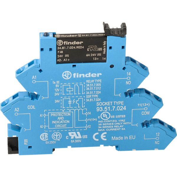 Rel. interface SSR screwless 6,2mm.In.60VDC 1NO Out.6A/24VDC (38.91.7.060.9024) image 6