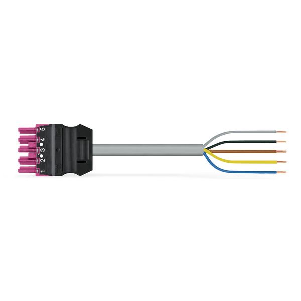 pre-assembled connecting cable Eca Socket/open-ended pink image 1