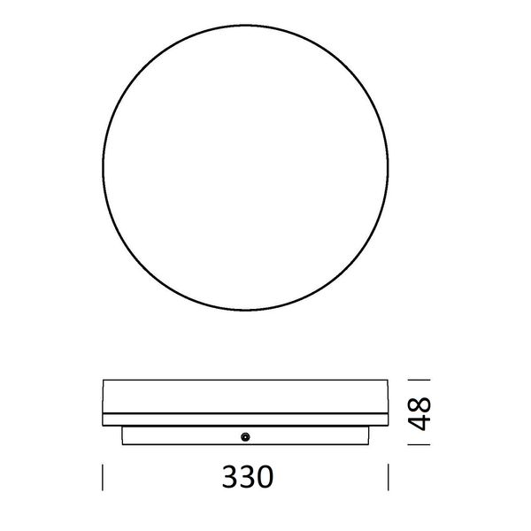 Maia LED Round 330 30W/24W 3K/4K 230V IP54 Sensor white image 3