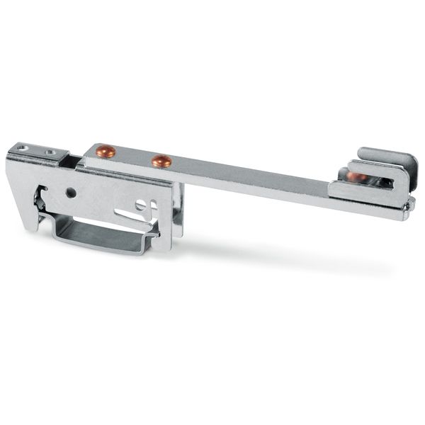 Busbar carrier for busbars Cu 10 mm x 3 mm single side, straight gray image 1